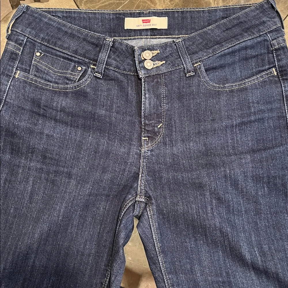 Levi's 526 Slender Boot Cut Jeans 29x30 Dark Wash Y2K Western Flap Pocket - Picture 5 of 9